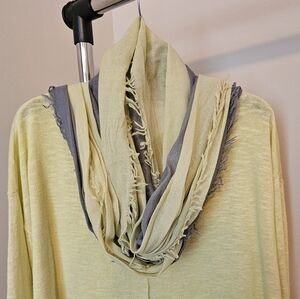 Eileen Fisher Yellow and Gray Scarf